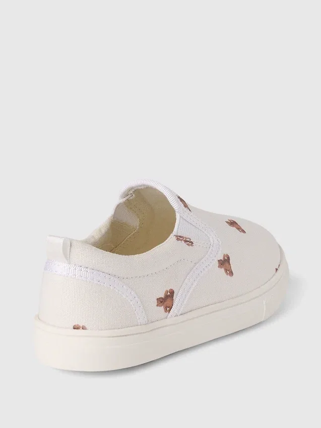 Slip-on-joggesko med Brannan Bear-mønster for Baby og Småbarn