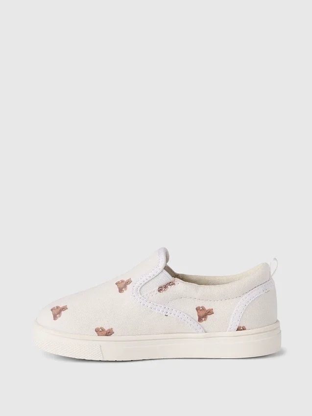 Slip-on-joggesko med Brannan Bear-mønster for Baby og Småbarn