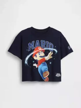 Småbarns T-skjorte med Super Mario-motiv i oversized-modell