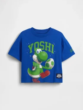 Småbarns T-skjorte med Super Mario-motiv i oversized-modell