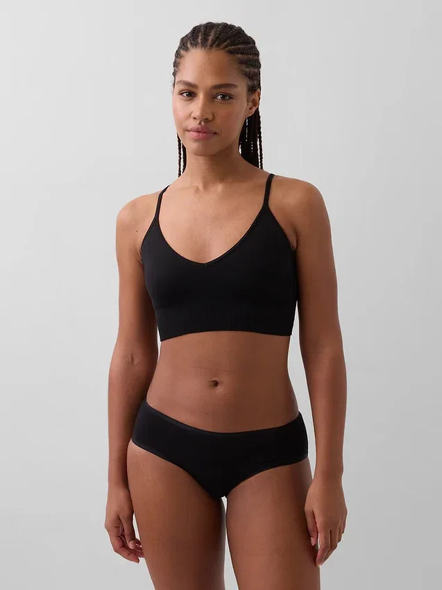 Sømløs bralette med dyp utringning