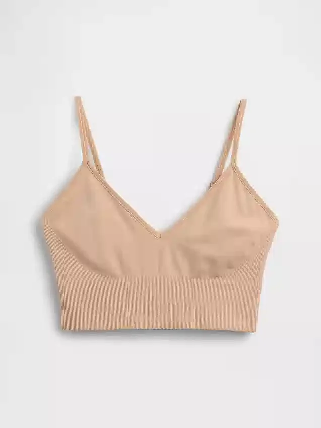 Sømløs bralette med dyp utringning