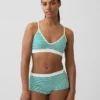 Sømløs, ribbet trekant-bralette