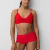Sømløs, ribbet trekant-bralette