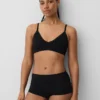 Sømløs, ribbet trekant-bralette