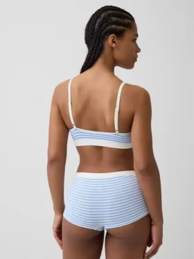 Sømløs, ribbet trekant-bralette