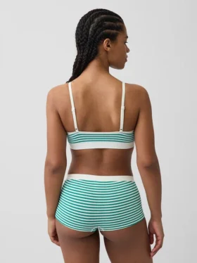 Sømløs, ribbet trekant-bralette
