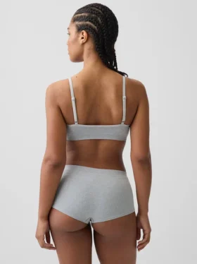 Sømløs, ribbet trekant-bralette