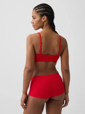 Sømløs, ribbet trekant-bralette