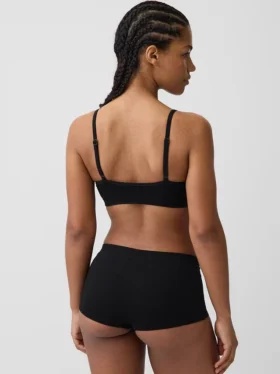 Sømløs, ribbet trekant-bralette