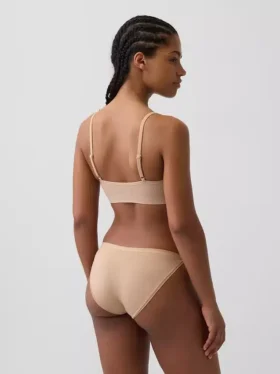 Sømløs, ribbet trekant-bralette