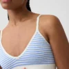 Sømløs, ribbet trekant-bralette
