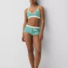 Sømløs, ribbet trekant-bralette