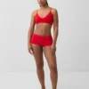 Sømløs, ribbet trekant-bralette