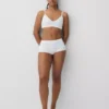 Sømløs, ribbet trekant-bralette