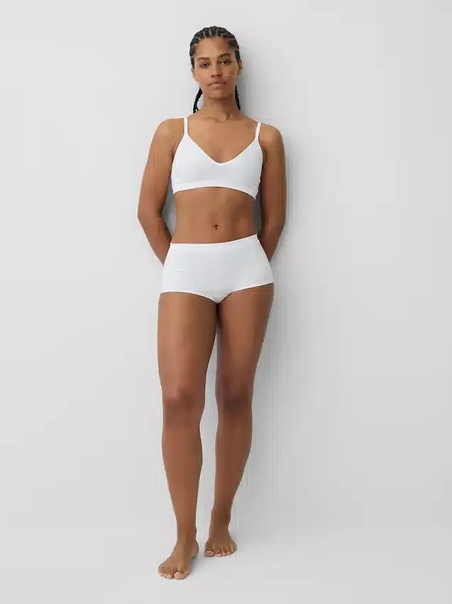 Sømløs, ribbet trekant-bralette