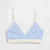 Sømløs, ribbet trekant-bralette