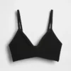 Sømløs, ribbet trekant-bralette