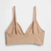 Sømløs, ribbet trekant-bralette