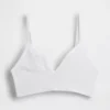 Sømløs, ribbet trekant-bralette