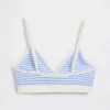Sømløs, ribbet trekant-bralette