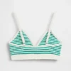 Sømløs, ribbet trekant-bralette