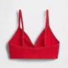 Sømløs, ribbet trekant-bralette