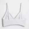Sømløs, ribbet trekant-bralette