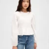 Smocket peplum-top for barn
