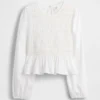 Smocket peplum-top for barn
