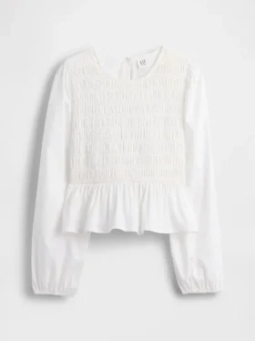 Smocket peplum-top for barn