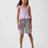 Smocket peplum-top i bomullsgas for barn