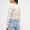 Smocket topp med firkantet hals til barn