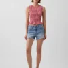 Smokket peplum-top i gingham