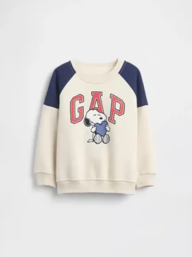 Snoopy-logo-raglan-genser for Baby og Småbarn