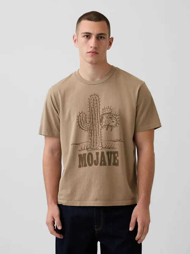 Snoopy Mojave T-skjorte med grafisk trykk i avslappet passform