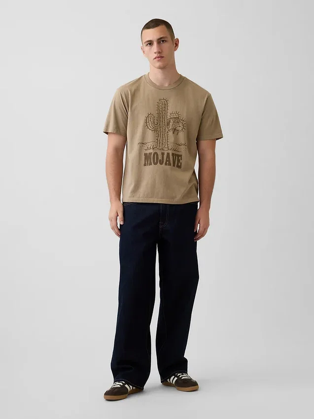 Snoopy Mojave T-skjorte med grafisk trykk i avslappet passform