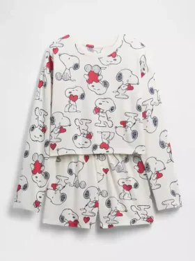 Snoopy-pyjamasett for barn med resirkulerte Shorts