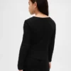 Softspun ribbet topp med rynker for barn