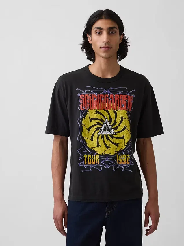 Soundgarden grafisk T-skjorte i tykk bomullsjersey med kort passform