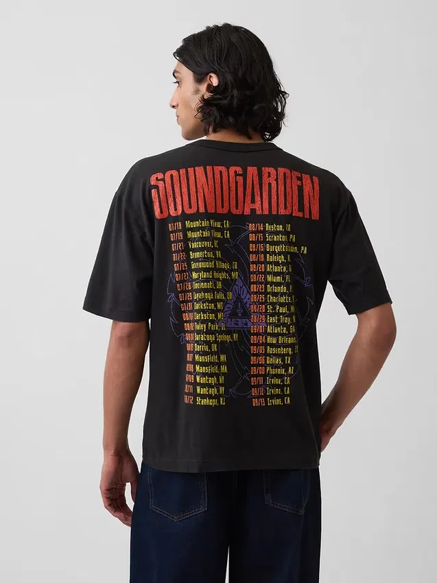 Soundgarden grafisk T-skjorte i tykk bomullsjersey med kort passform