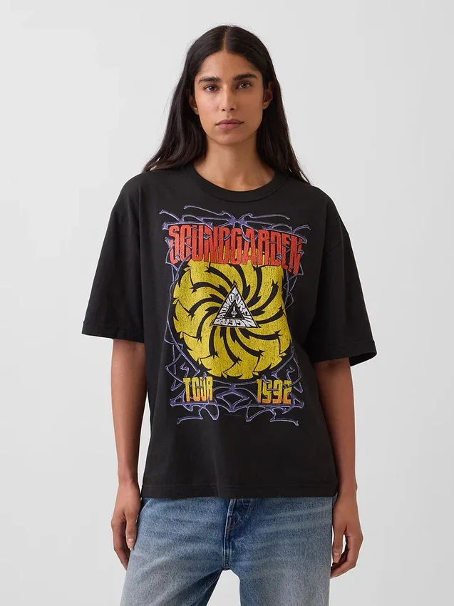 Soundgarden grafisk T-skjorte i tykk bomullsjersey med kort passform