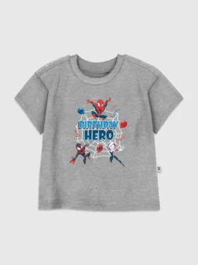 Spiderman-grafisk T-skjorte med «Birthday Hero»-motiv for småbarn