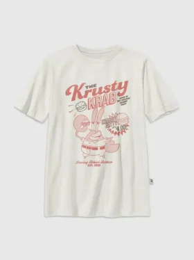 Spongebob Krusty Krab-T-skjorte med grafisk trykk for barn