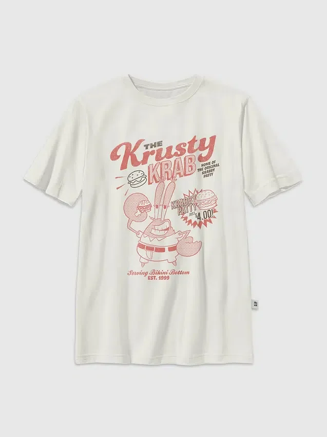 Spongebob Krusty Krab-T-skjorte med grafisk trykk for barn