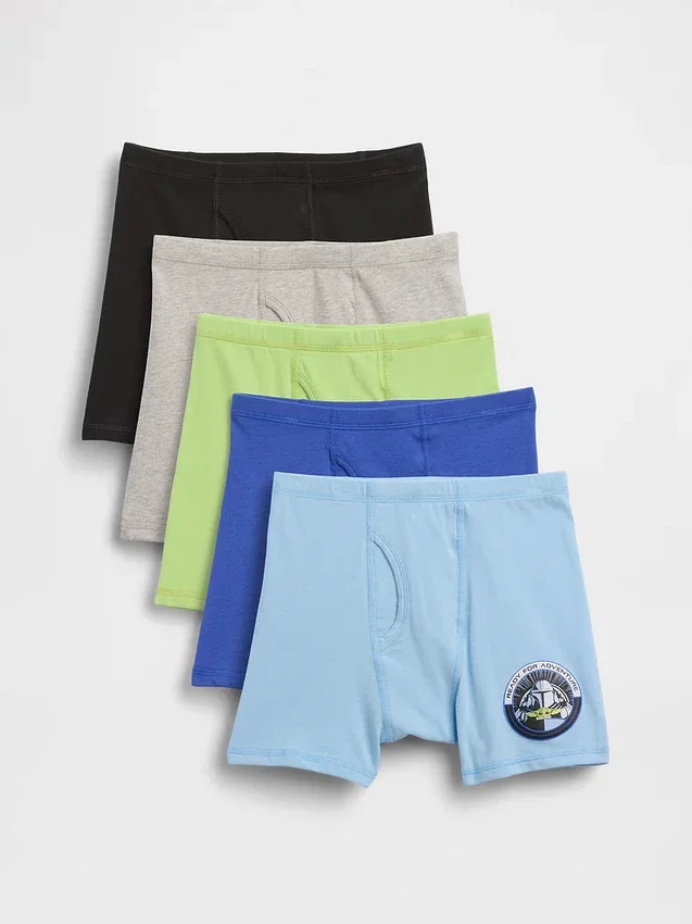 Star Wars-boxershorts i økologisk stretchbomull for barn (5-pakning)