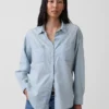 Stor denimskjorte