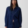 Stor denimskjorte