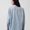 Stor denimskjorte