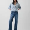 Stor denimskjorte